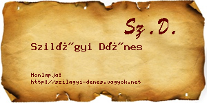 Szilágyi Dénes névjegykártya